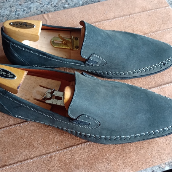 MEZLAN Men's Rare Green Suede Slipon Loafer Size 13M (27) - Picture 2 of 12